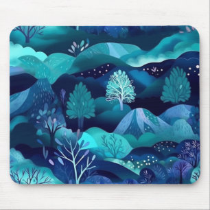 Tapis De Souris Blue Mountains et Tree Design