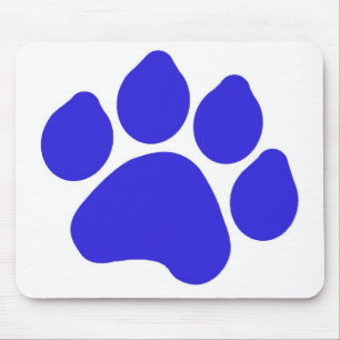 Tapis De Souris Blue Paw Print Mousepad