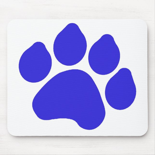 Tapis De Souris Blue Paw Print Mousepad (Devant)