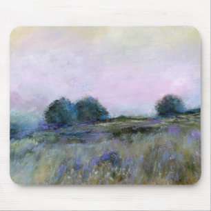 Tapis De Souris Blue Purple Meadow Paysage Impressionniste Art