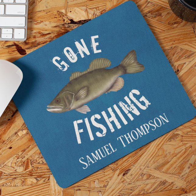 Tapis De Souris Blue Russe Gone Pêche personnalisée (Gone Fishing Custom Mousepad)