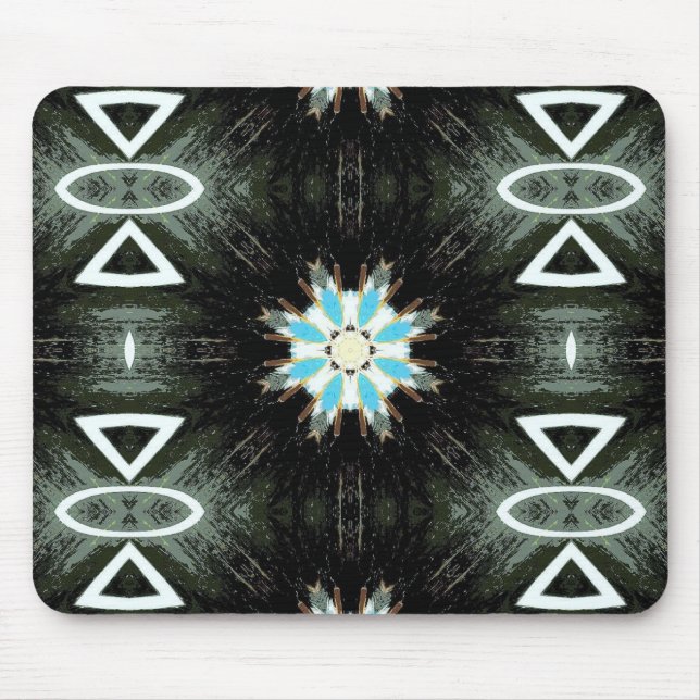 Tapis De Souris blue star-burst geometric (Devant)