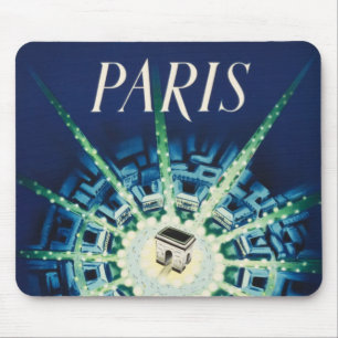 Tapis De Souris Blue Vintage Paris City Air France