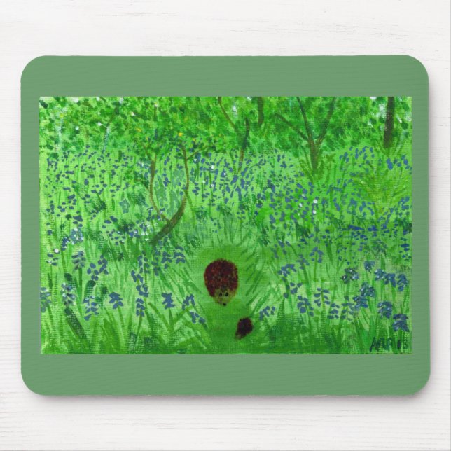 Tapis De Souris Bluebell Hedgehogs Woodland (Devant)
