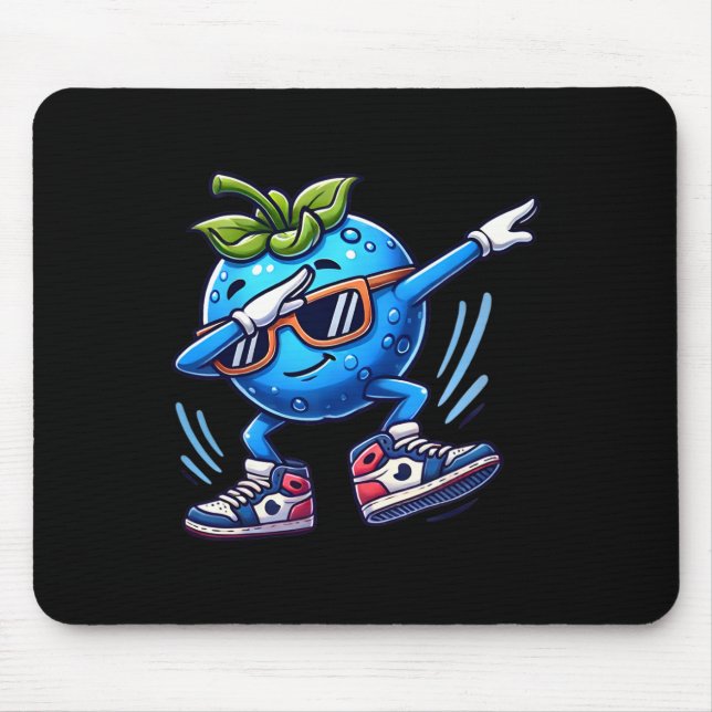 Tapis De Souris Blueberry Dabbing Dancing Blueberry Fruit (Devant)