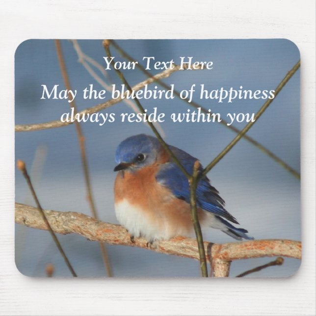Tapis De Souris Bluebird Of Happiness Inspiration Mousepad (Devant)