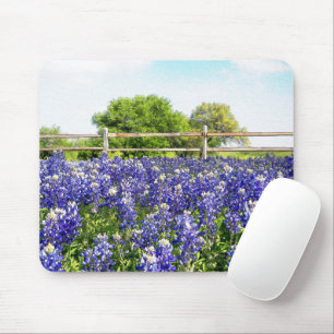 Tapis De Souris Bluebonnets du Texas par Country Fence Art