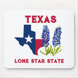 Tapis De Souris Bluebonnets Texas State Flowers Lupine Lone Star