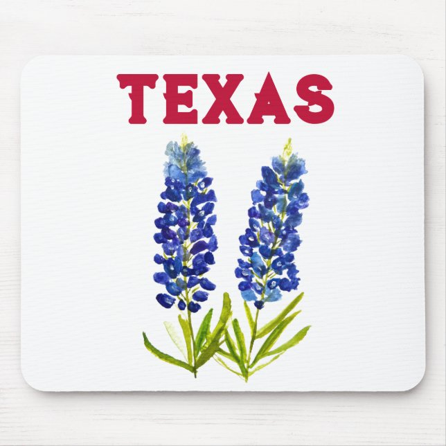 Tapis De Souris Bluebonnets Texas State Flowers Lupine Lone Star (Devant)