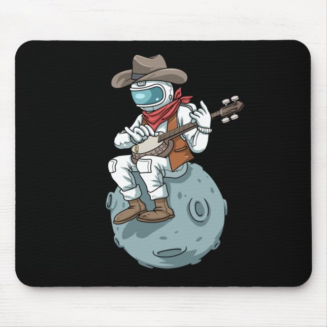 Tapis De Souris Bluegrass Banjo Country Music Banjo Cadeau Cowboy (Devant)