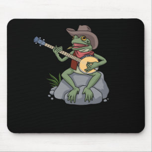 Tapis De Souris Bluegrass Banjo Frog Pays Musique Cadeau Banjo