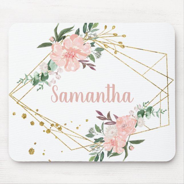 Tapis De Souris Blush and Gold Personalized (Devant)