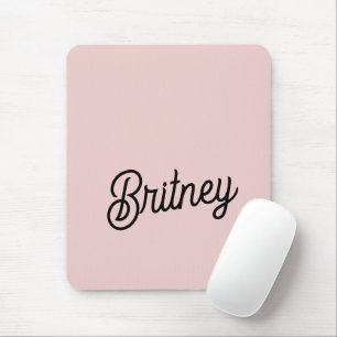 Tapis De Souris Blush Moderne Poussiéreux Monogramme et Nom