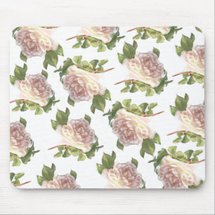 Tapis De Souris Blushing Ivory Peach Rose