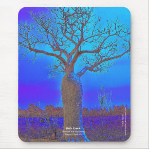 Tapis De Souris Boab de bleu de crique de halls