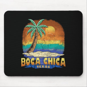 Tapis De Souris Boca Chica Texas Vintage Souvenir désorganisé