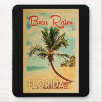 Boca Raton Florida Palm Tree Beach Vintage voyage