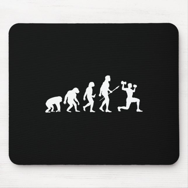 Tapis De Souris Bodybuilding Evolution Drôle Exercice de Bodybuild (Devant)
