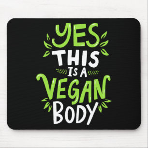 Tapis De Souris Bodybuilding naturel Végane Fitness