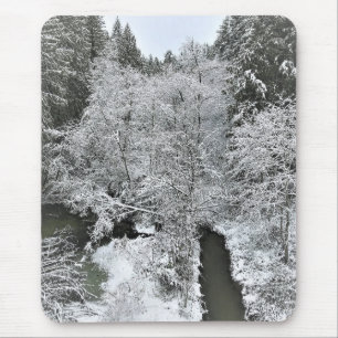Tapis De Souris Boeckman Creek en hiver, Oregon