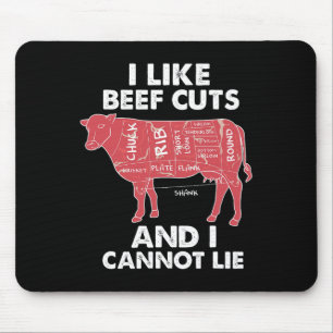 Tapis De Souris Boeuf amusant Graphique I Boucher Barbecue
