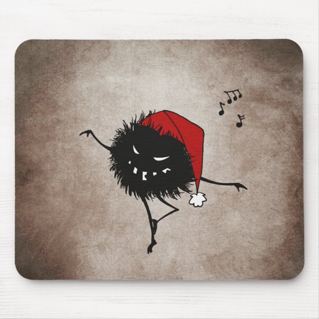 Tapis De Souris Boeuf de Noël au mal foncé (Devant)