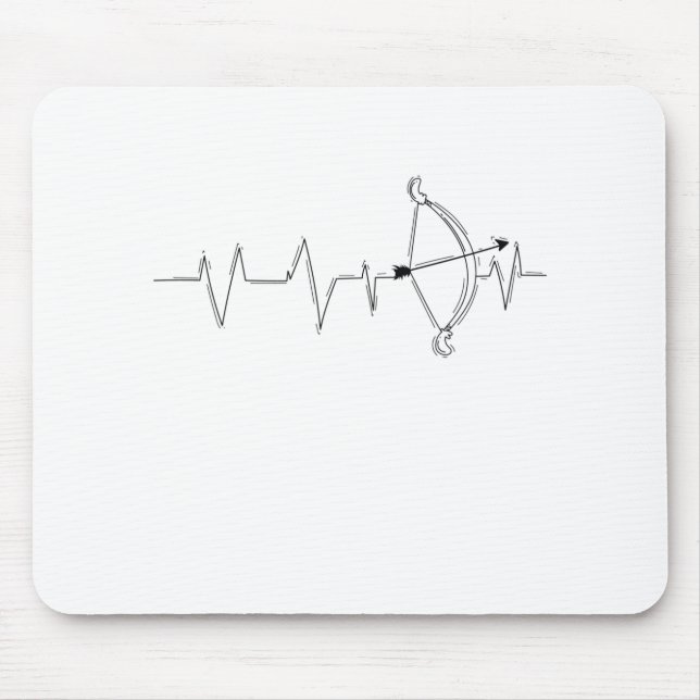 Tapis De Souris Bogenschießen Herzschlag fürs Pfeil und Bogen (Devant)