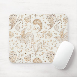 Tapis De Souris Boho Bohème Crème Paisley