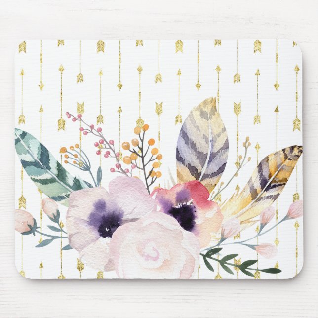 Tapis De Souris Boho Bouquet (Devant)