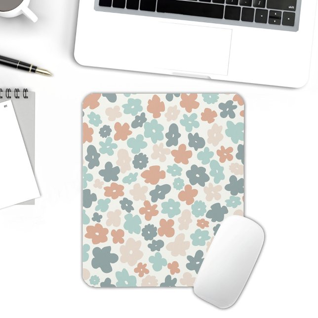 Tapis De Souris Boho hippie rétro fleurs pastel iPad mini couvertu (Créateur téléchargé)