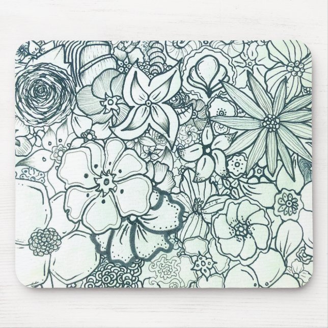 Tapis De Souris Boho Mousepad floral (Devant)