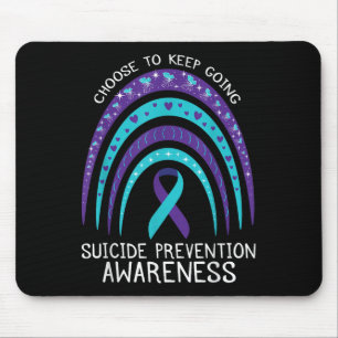 Tapis De Souris Boho Rainbow Sensibilisation au suicide Santé ment