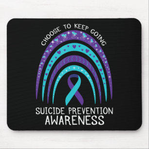 Tapis De Souris Boho Rainbow Sensibilisation au suicide Santé ment