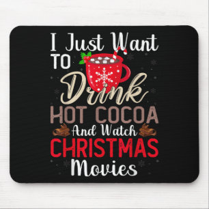 Tapis De Souris Boire Chocolat Chaud Et Regarder Les Films De Vaca