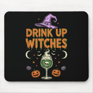 Tapis De Souris Boire Des Sorcières Violet Casquette Drôle Hallowe