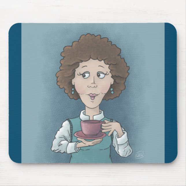 Tapis De Souris Boire du thé Mousepad (Devant)