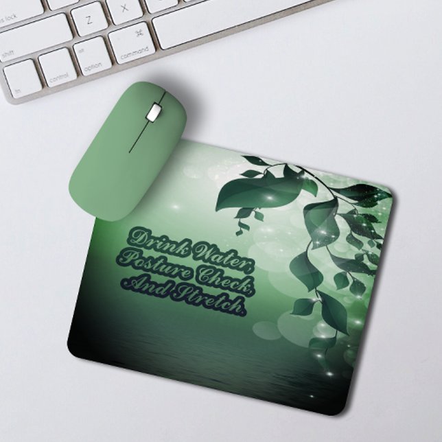 Tapis De Souris Boire Eau Posture Check Stretch Rappel feuilles (Créateur téléchargé)