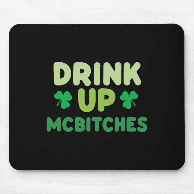 Tapis De Souris Boire la St Patrick Drôle Mces Irish Green Cl (Devant)