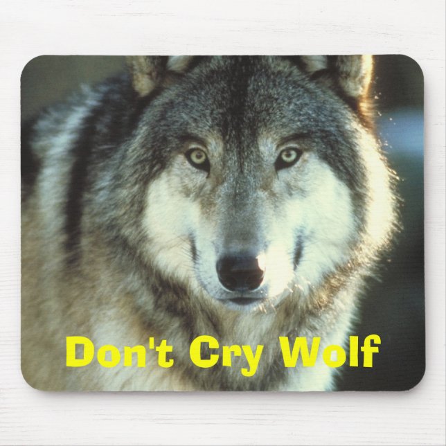 Tapis De Souris Bois de construction-Loup de JungleWalk.com (Devant)