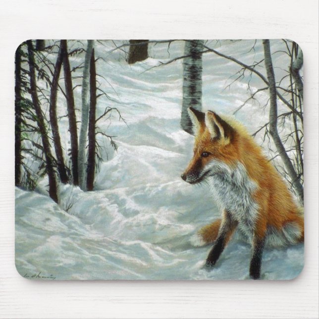 Tapis De Souris Bois d'hiver, Fox (Devant)