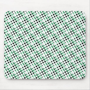 Tapis De Souris Bois Vert bulles rétro Mousepad
