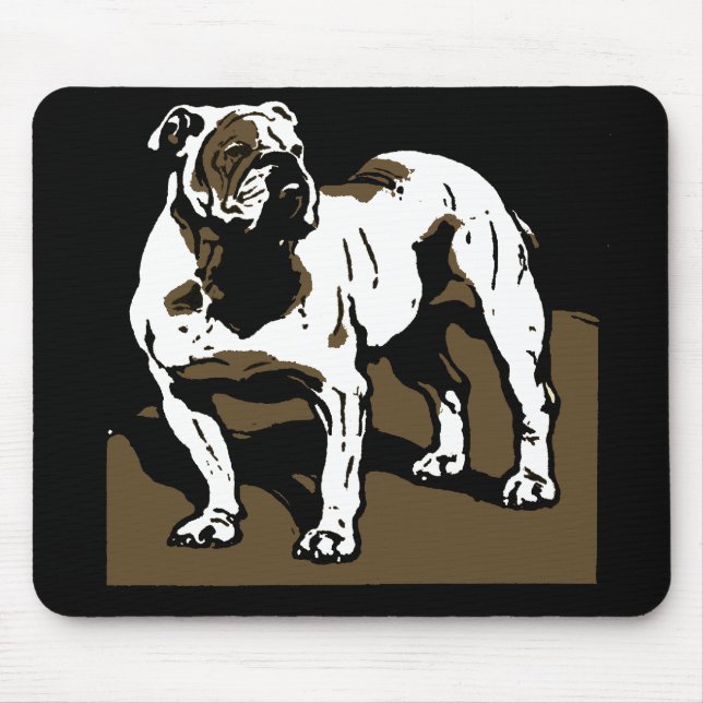 Tapis De Souris Bois victorien anglais Bulldog Mousepad (Devant)