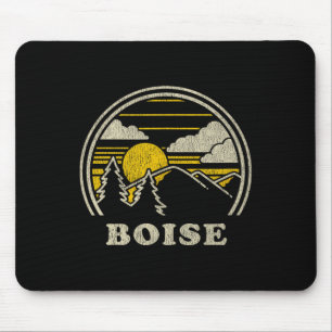Tapis De Souris Boise Idaho Id T Shirt Vintage Randonnée Montagnes
