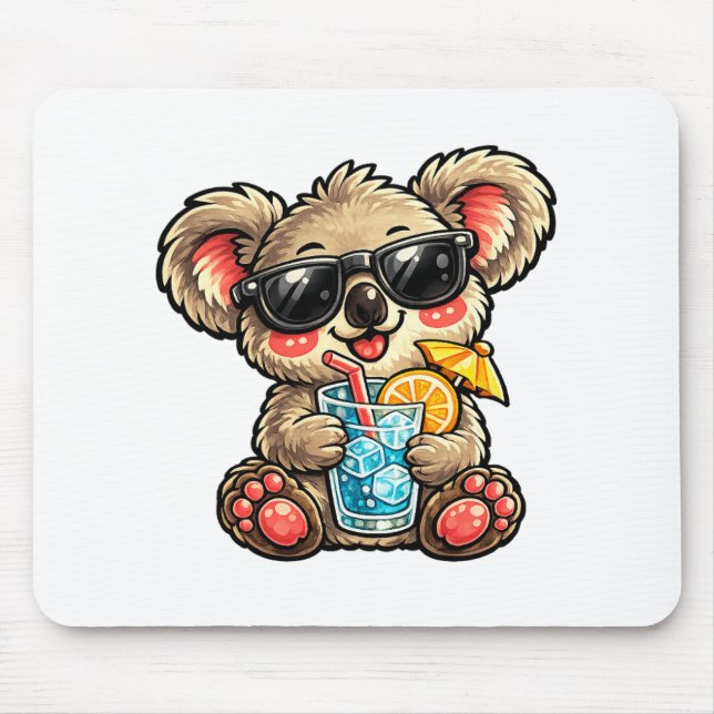 Tapis De Souris Boisson Koala Cool (Devant)