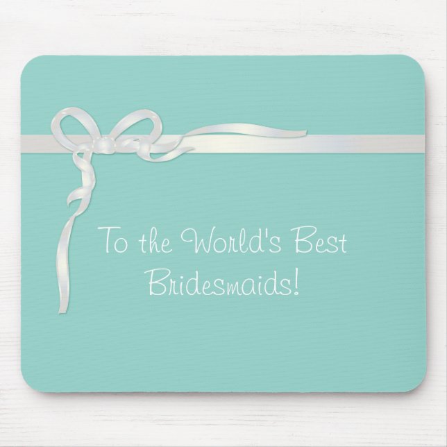 Tapis De Souris Boîte à bijoux bleue des oeufs de Robin avec le (Devant)