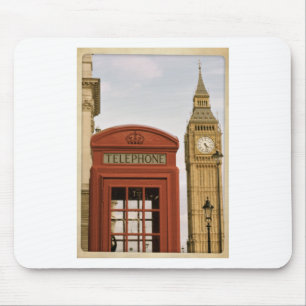 Tapis De Souris Boîte téléphonique et tour de Big Ben