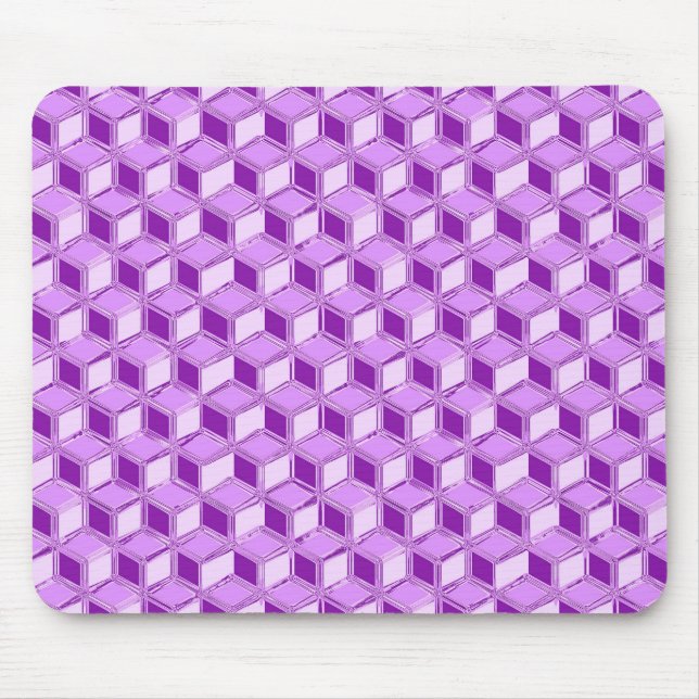 Tapis De Souris Boîtes Chrome 3-d - violet violet (Devant)