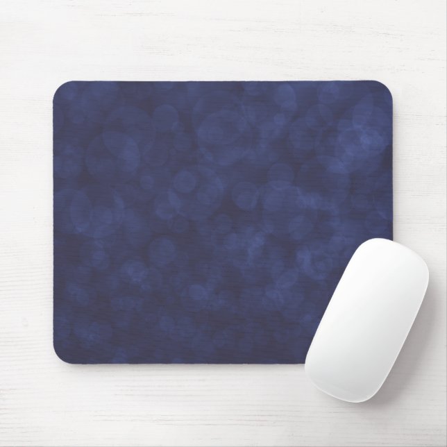 Tapis de souris Bokeh Bleu Profond Moderne (Avec souris)