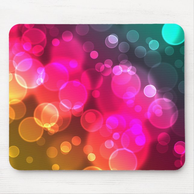 Tapis De Souris Bokeh géométrique bouillonne Mousepad (Devant)
