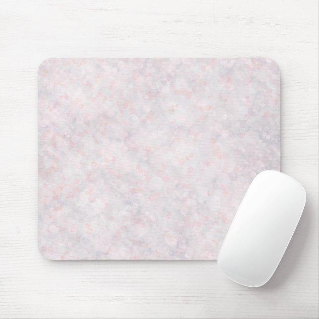 Tapis de souris Bokeh Rose Clair Moderne (Avec souris)